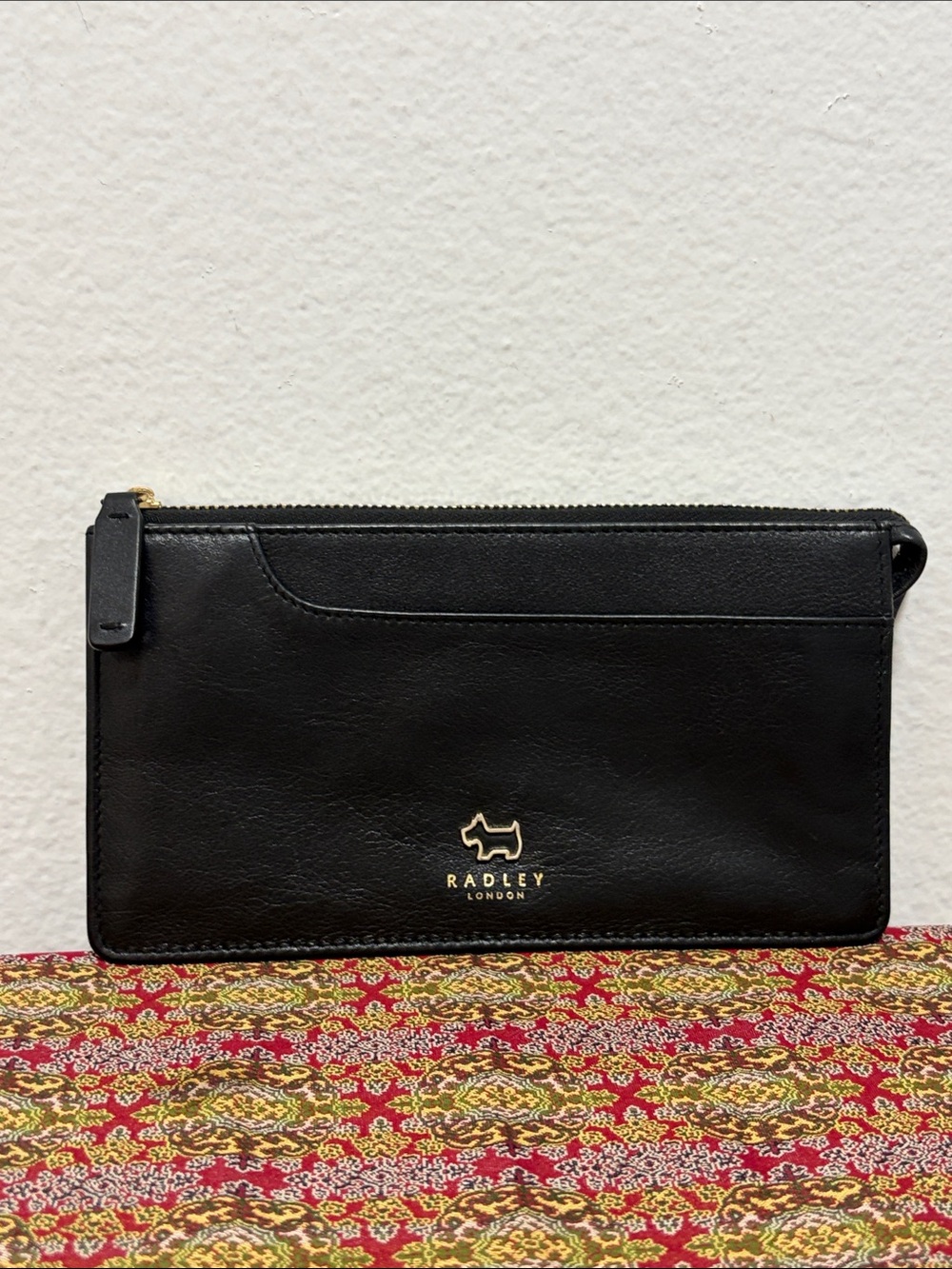 Radley London Slim Expandable Black Leather Long Wallet - Excellent Condition